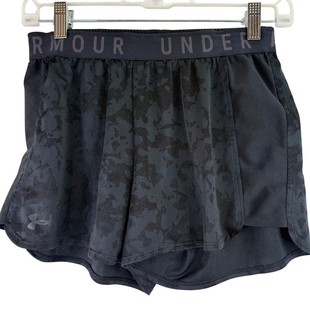Under Armour Women's Black Play Up Jacquard Inset Athletic Shorts Size Small